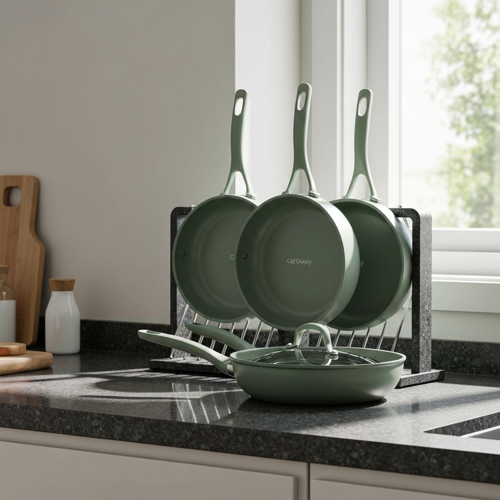 Caraway Cookware Set with non-toxic ceramic coating